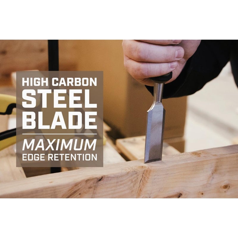 Spec-Ops Spec Ops Tools Wood Chisel, 1" Blade, High-Carbon Steel Blade, Shock-Absorbing Grip - Image 2